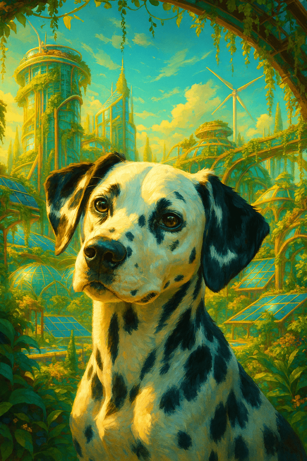 Solarpunk Portrait Style Preview